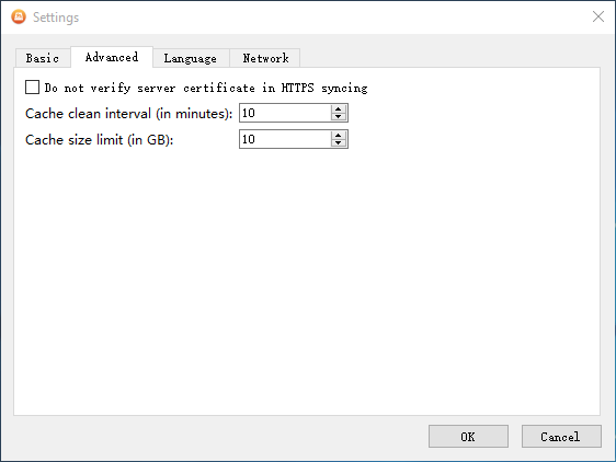 Drive cache settings